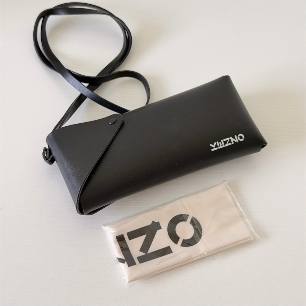 New! Kenzo Black Sunglasses Case And Cleaning Cloth